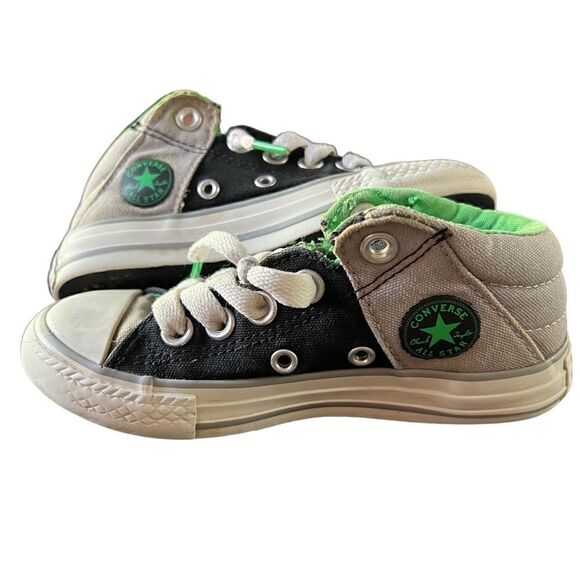 Converse All Stars unisex youth sneakers in grey, green and black size 11 - Picture 8 of 9